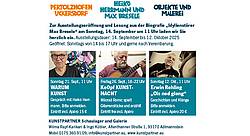 Veranstaltungen zur Ausstellung Heiko Herrmann und Max Bresele – Pertolzhofen - Uckersdorf